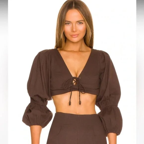 House of Harlow 1960 Tops - NWT House of Harlow 1960 x Revolve Dark Brown Rogue Top Size Small
